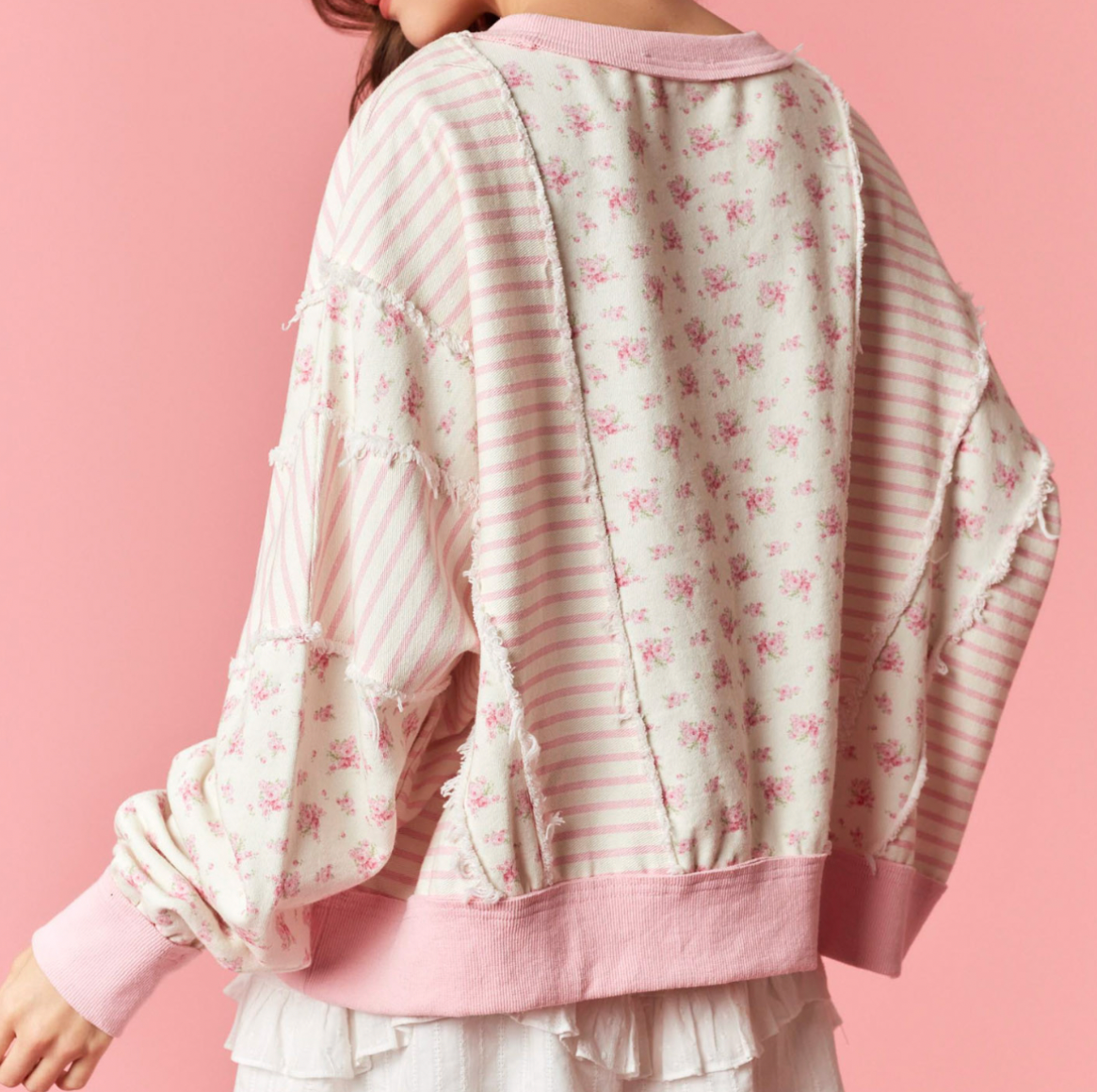 Pink Flower Long Sleeve Shirt