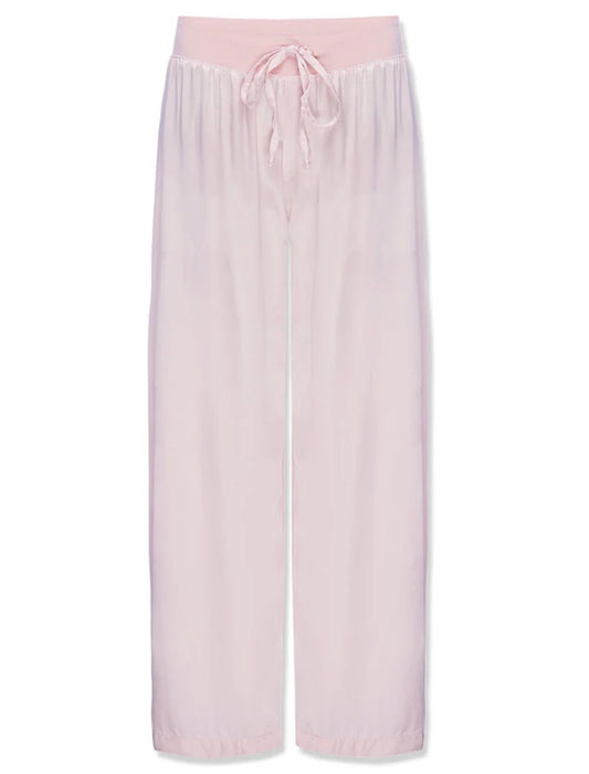Pink Satin Ankle Pant