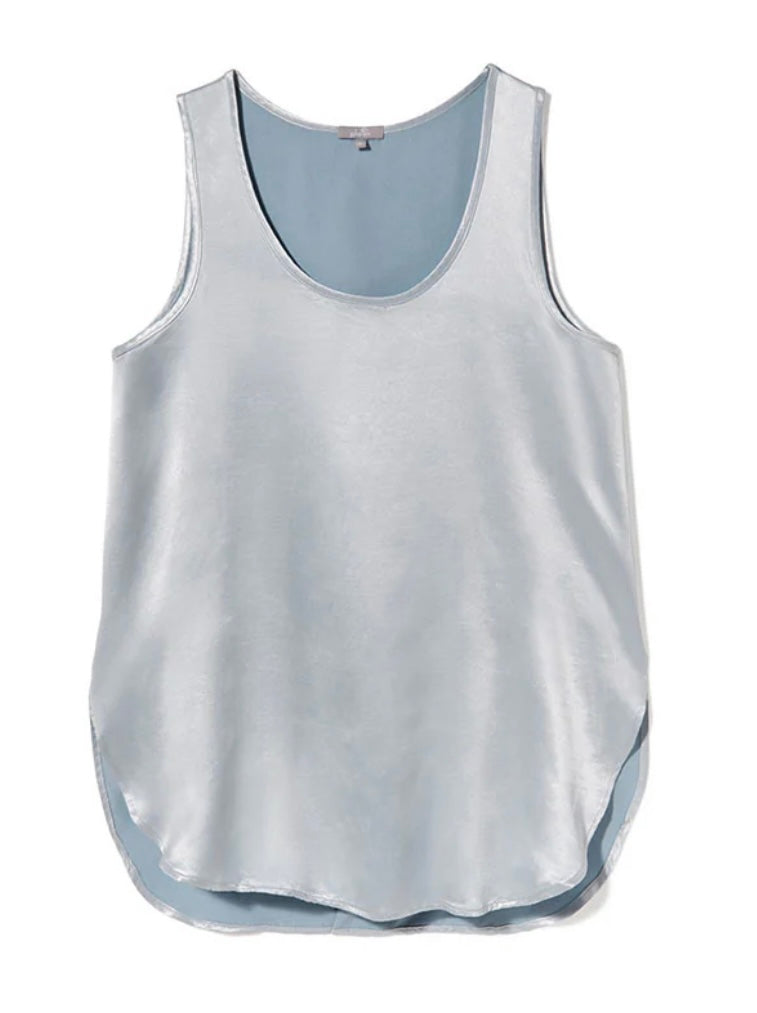 Sea Blue Satin Tank