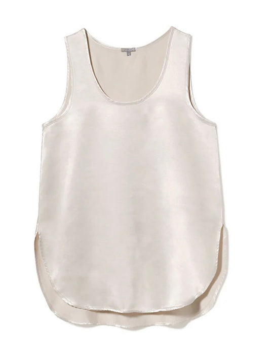 Eggnog Satin Tank