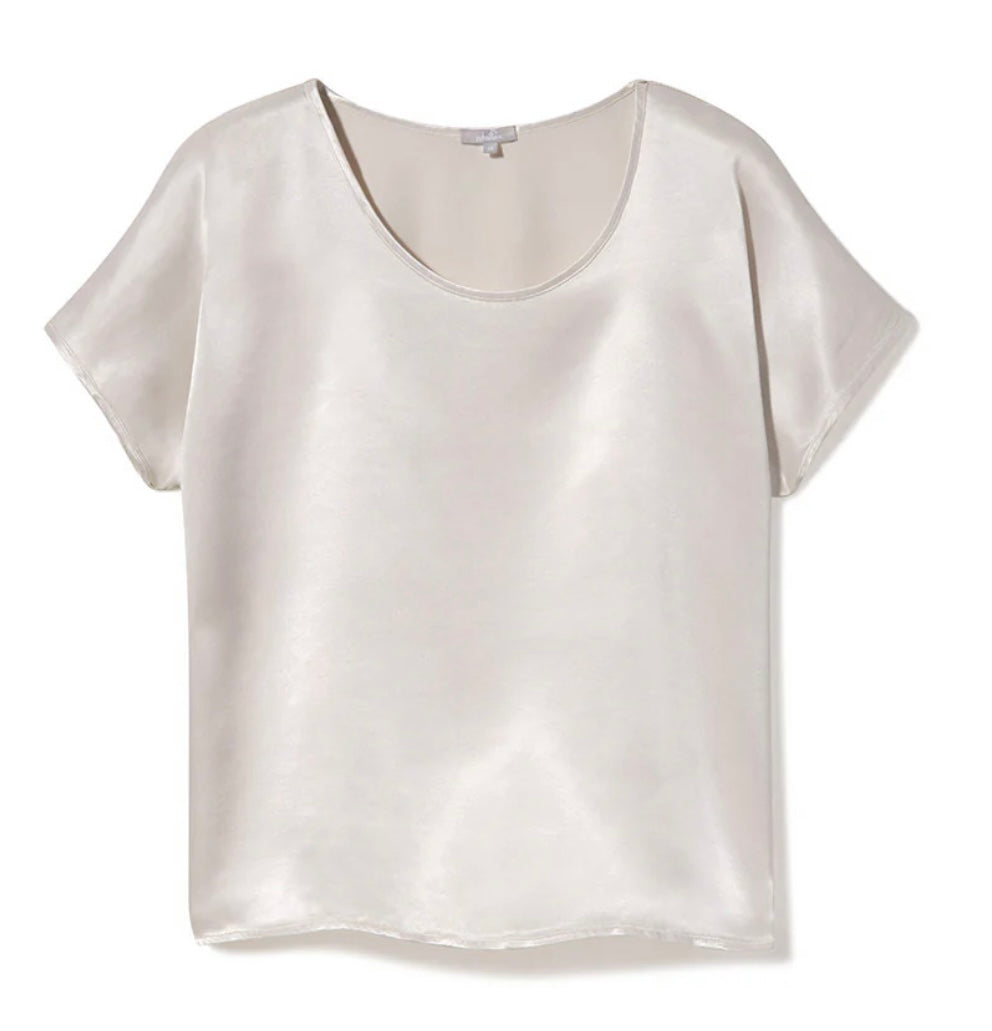 Eggnog Satin Cap Sleeve