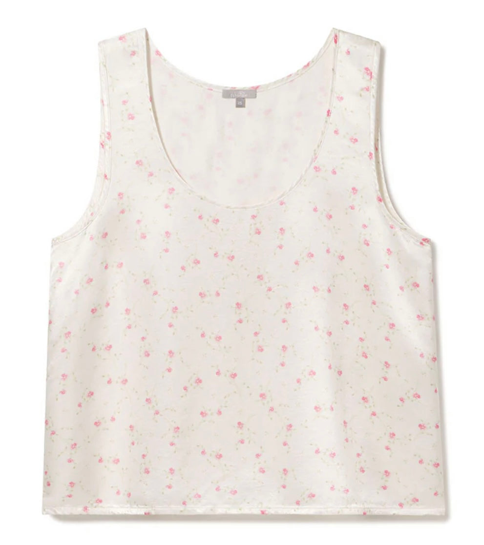 Floral Ditsy Satin Tank