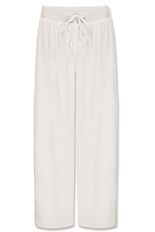 Ivory Satin Ankle Pant