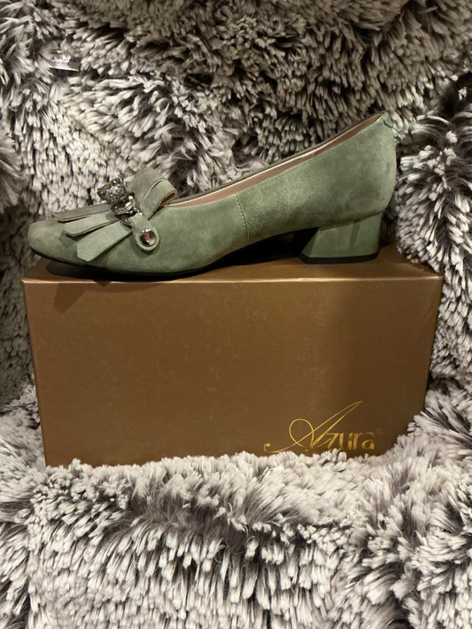 Azura Sage Suede Wedge/Heel