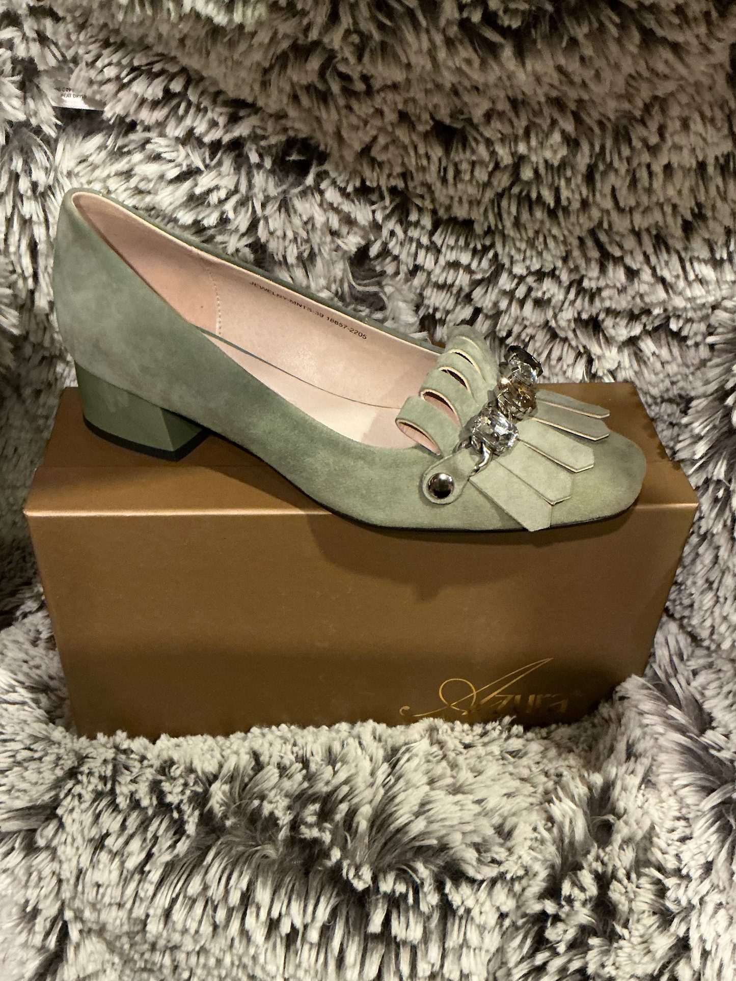 Azura Sage Suede Wedge/Heel