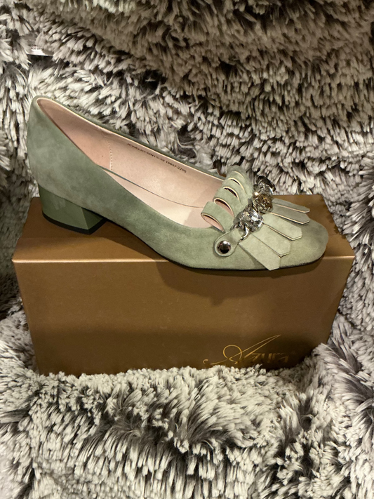 Azura Sage Suede Wedge/Heel