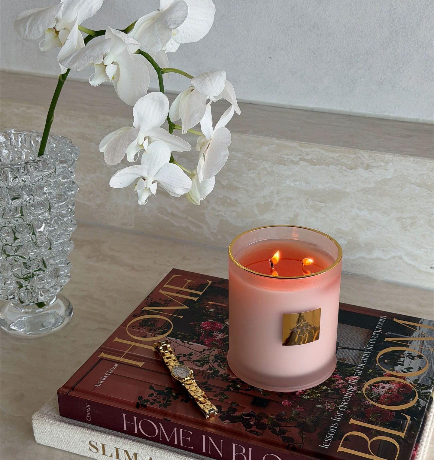GLASSHOUSE Radiance in Bloom Candle  2.1 oz