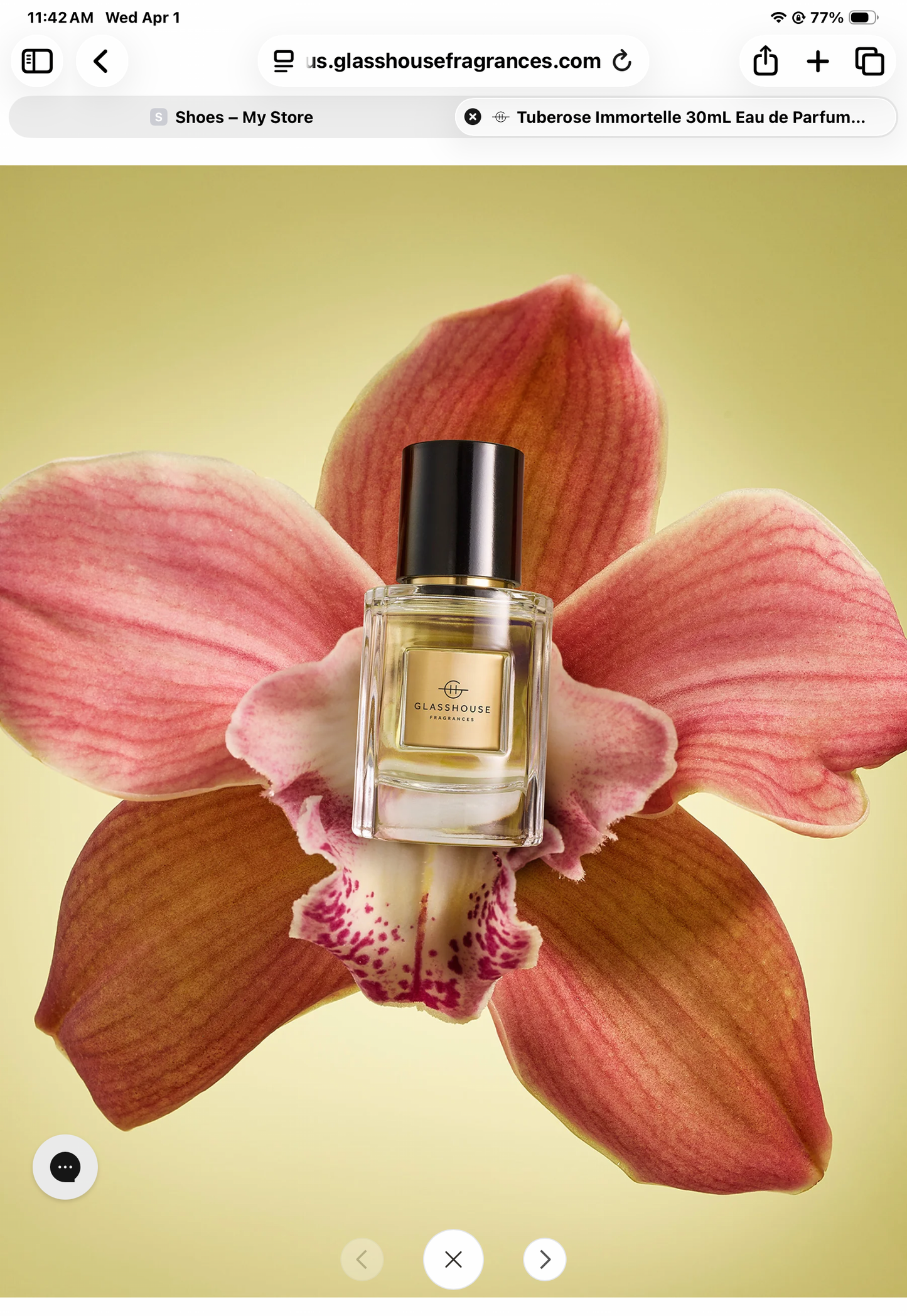 GLASSHOUSE Tuberose Immortelle Perfume 1.01 fl oz